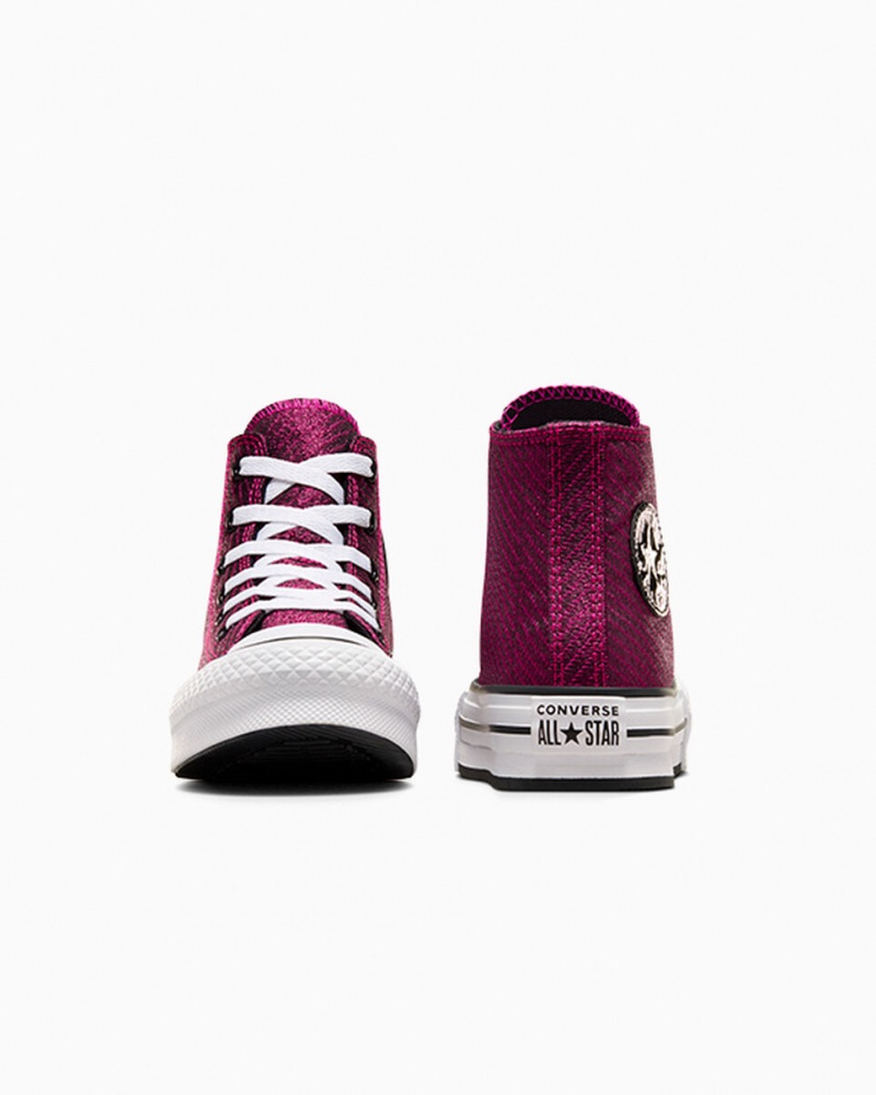 Converse Chuck Taylor All Star Platformie Lift Sparkle Różowe Białe Czarne | 342501-GJY