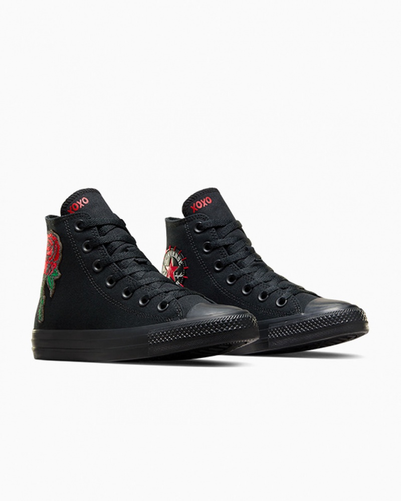 Converse Chuck Taylor All Star Rose Czarne Czerwone Zielone | 016289-ZCP