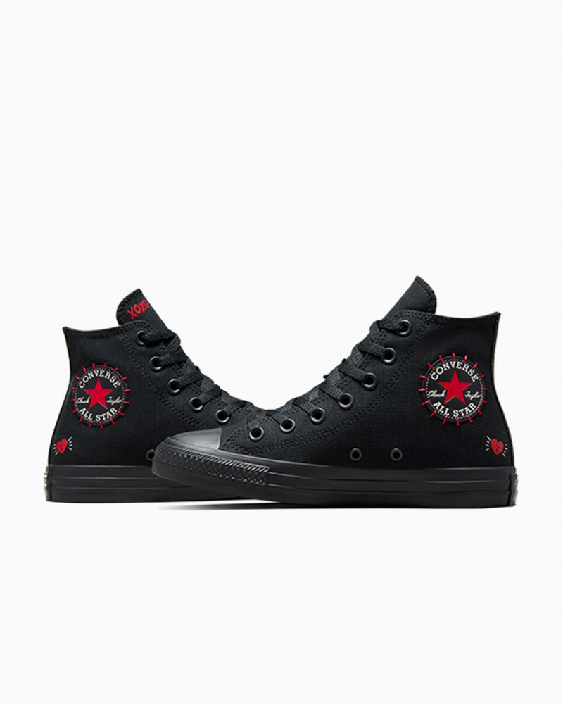 Converse Chuck Taylor All Star Rose Czarne Czerwone Zielone | 862354-VID