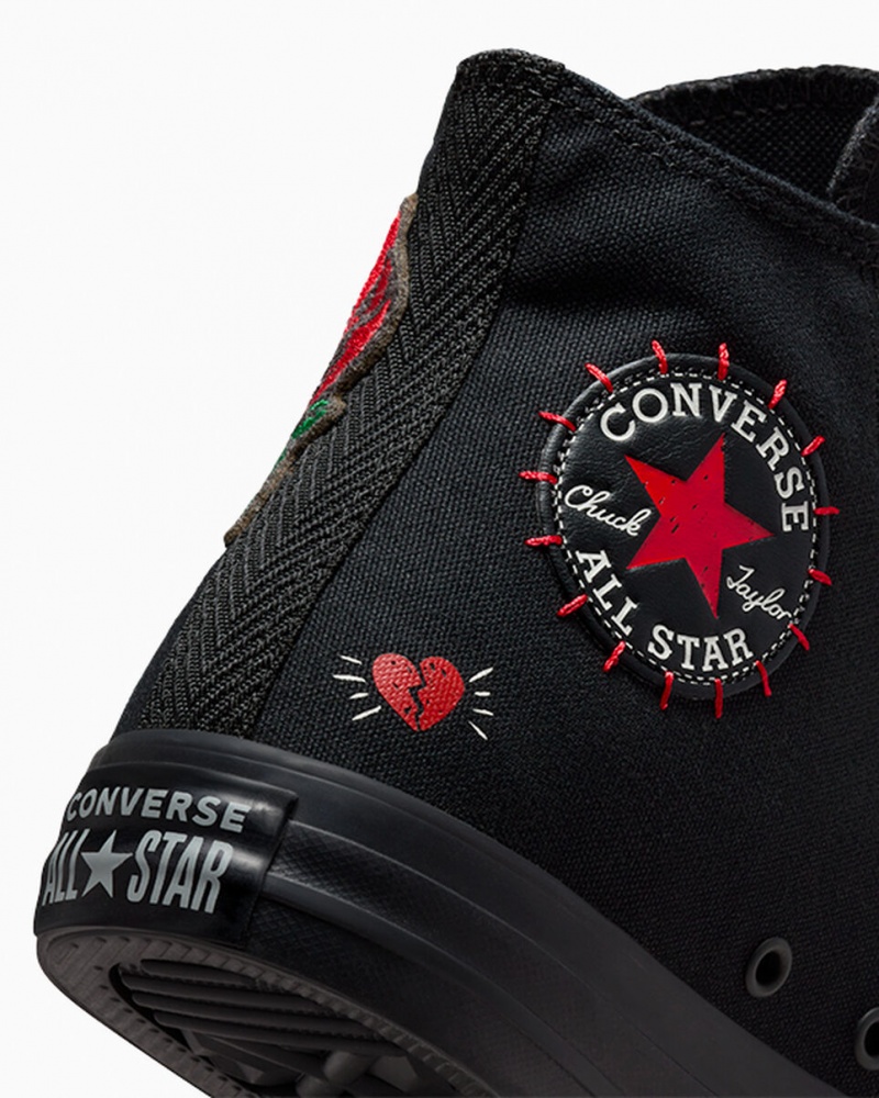 Converse Chuck Taylor All Star Rose Czarne Czerwone Zielone | 862354-VID