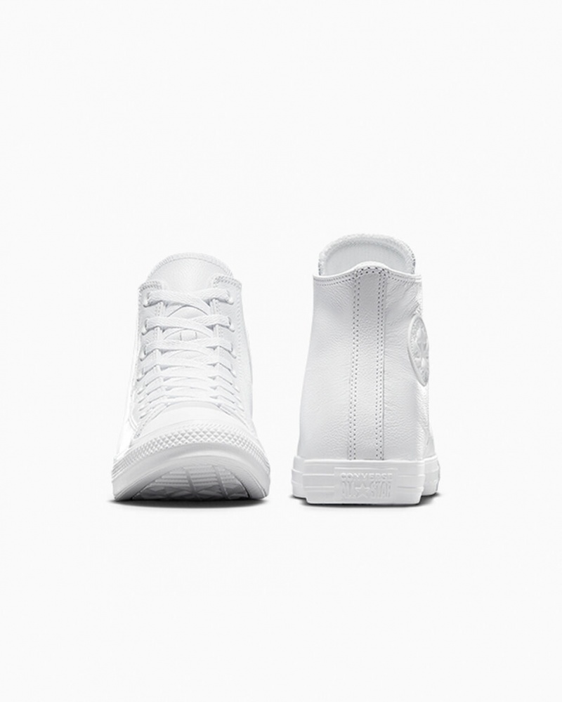 Converse Chuck Taylor All Star Skórzane Białe | 709421-AZY