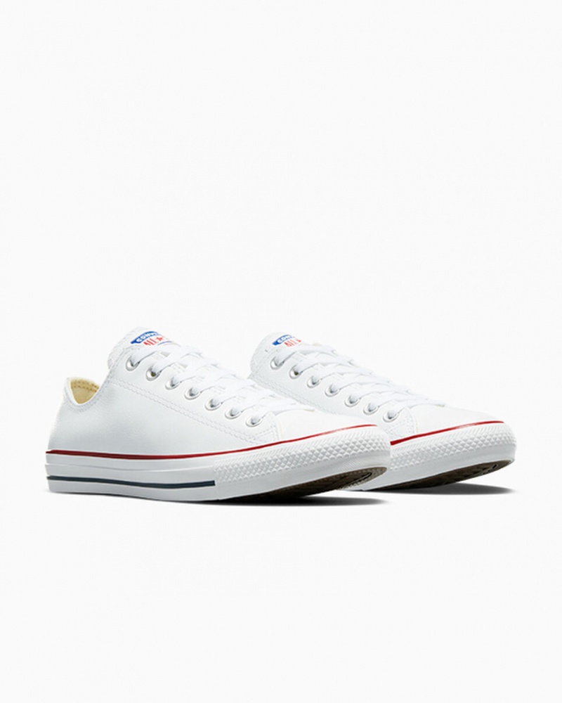Converse Chuck Taylor All Star Skórzane Białe | 820614-SLA