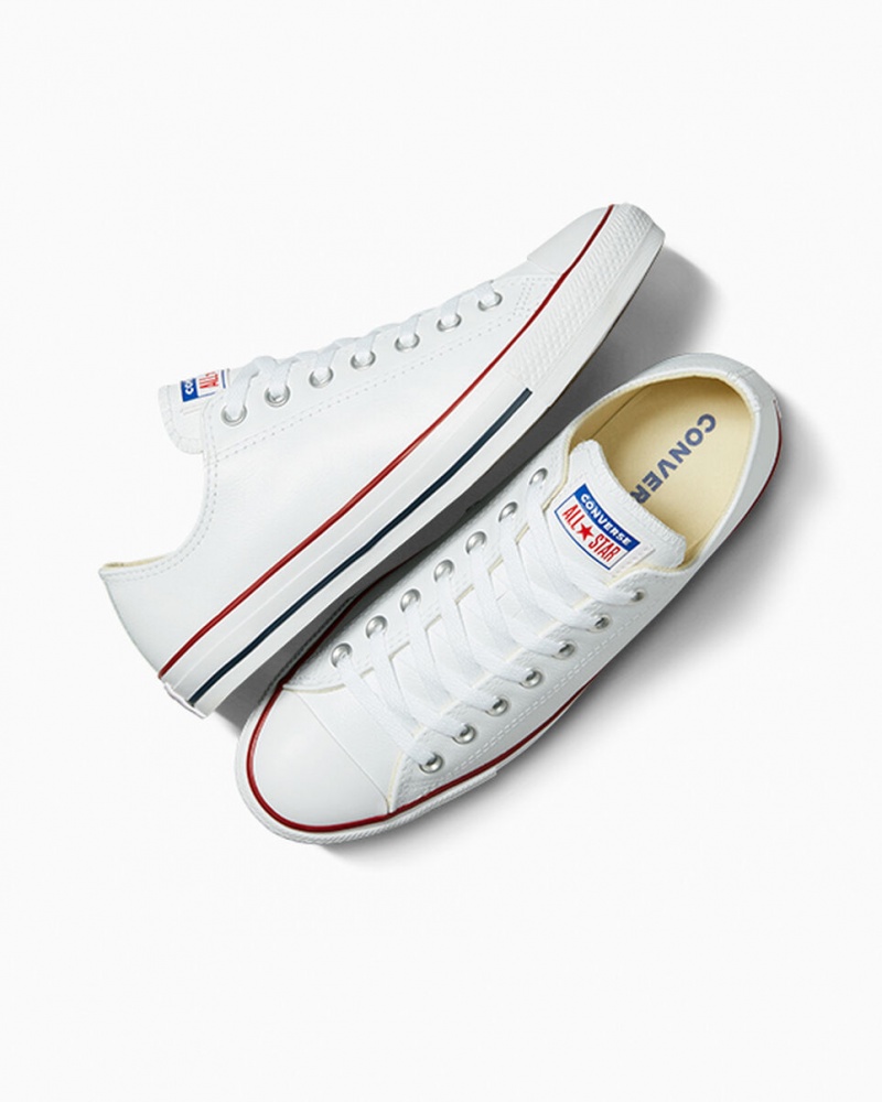 Converse Chuck Taylor All Star Skórzane Białe | 820614-SLA