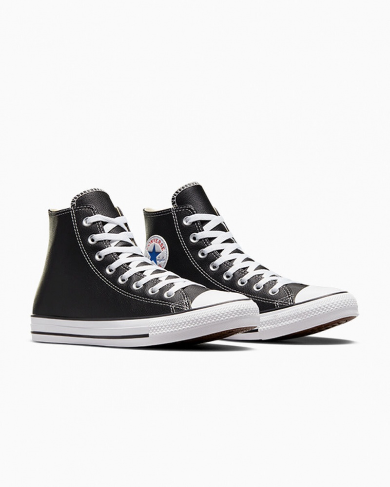 Converse Chuck Taylor All Star Skórzane Czarne | 108574-UOV