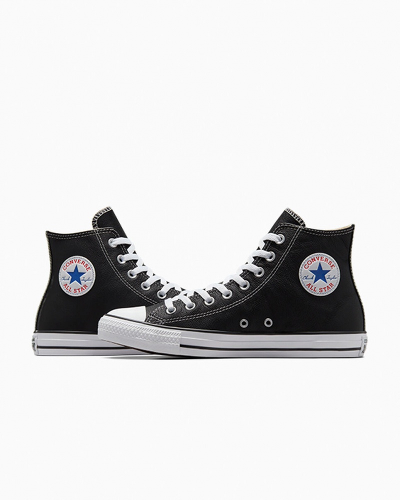 Converse Chuck Taylor All Star Skórzane Czarne | 108574-UOV