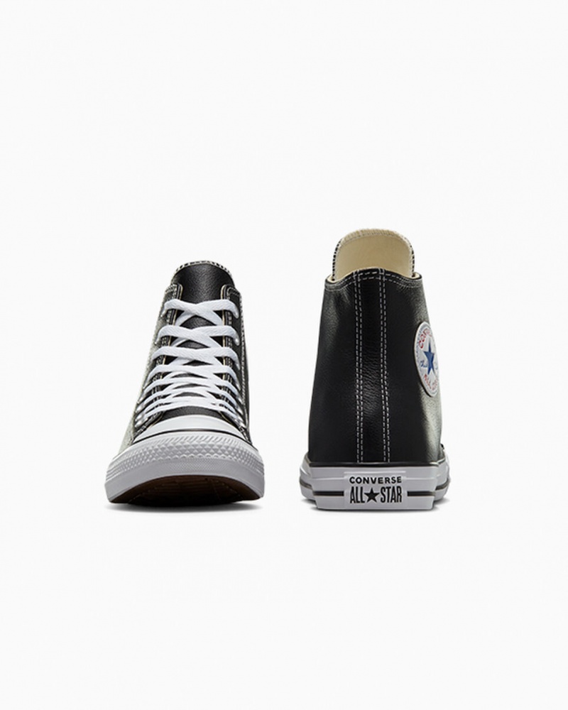 Converse Chuck Taylor All Star Skórzane Czarne | 108574-UOV