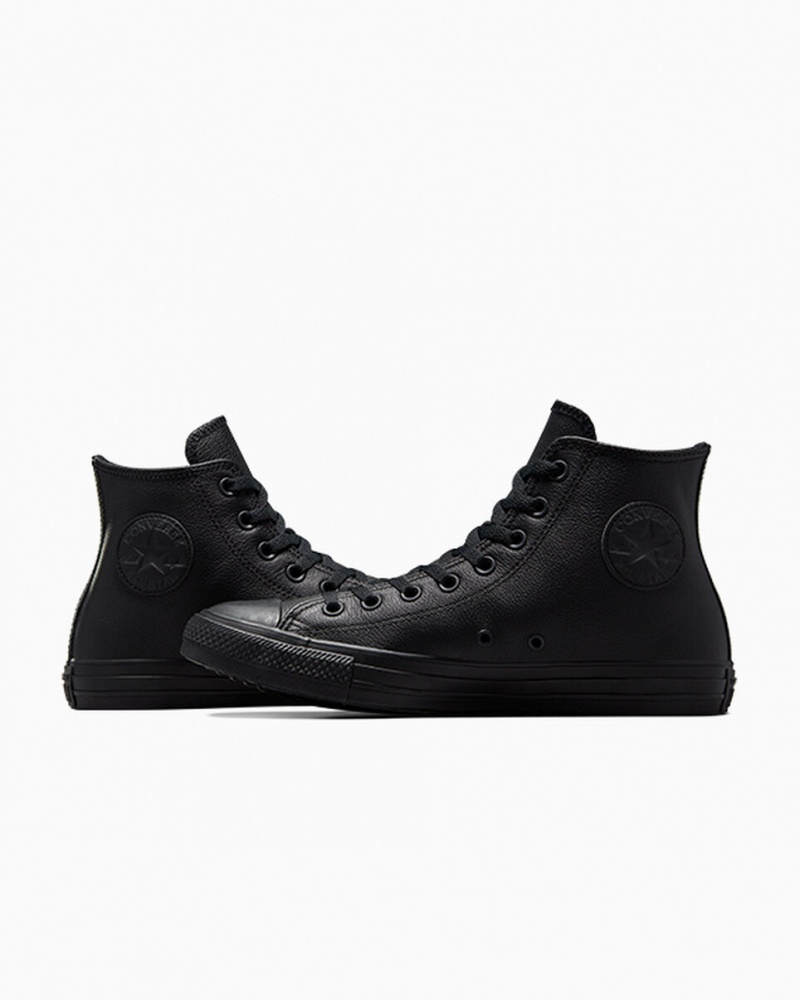 Converse Chuck Taylor All Star Skórzane Czarne | 120457-YRA