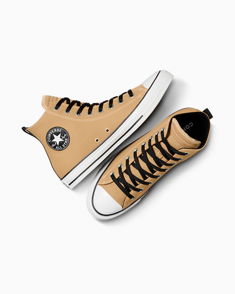 Converse Chuck Taylor All Star Skórzane Czarne Białe | 053824-RQM