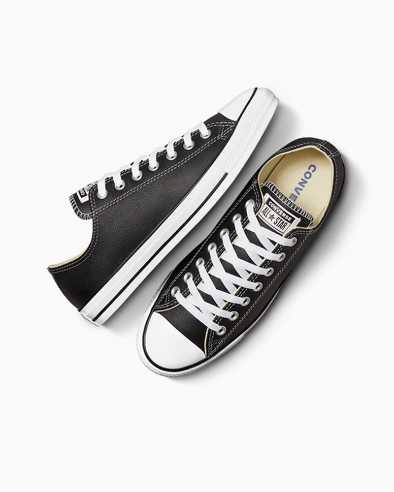 Converse Chuck Taylor All Star Skórzane Czarne | 584129-YLD