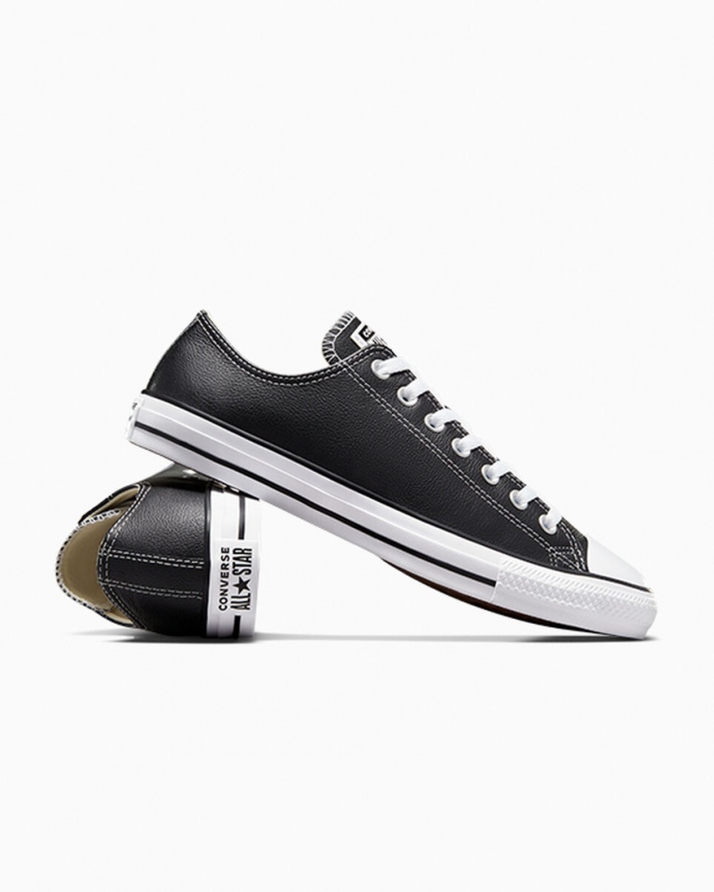 Converse Chuck Taylor All Star Skórzane Czarne | 584129-YLD