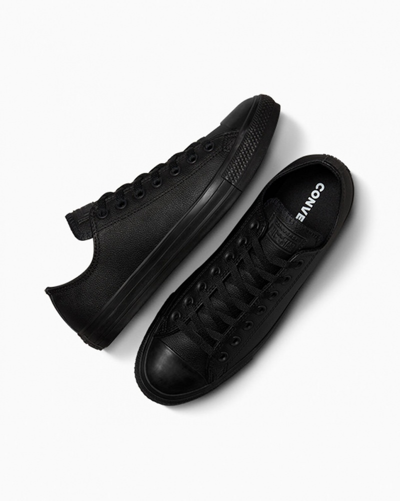 Converse Chuck Taylor All Star Skórzane Czarne | 937520-CIX