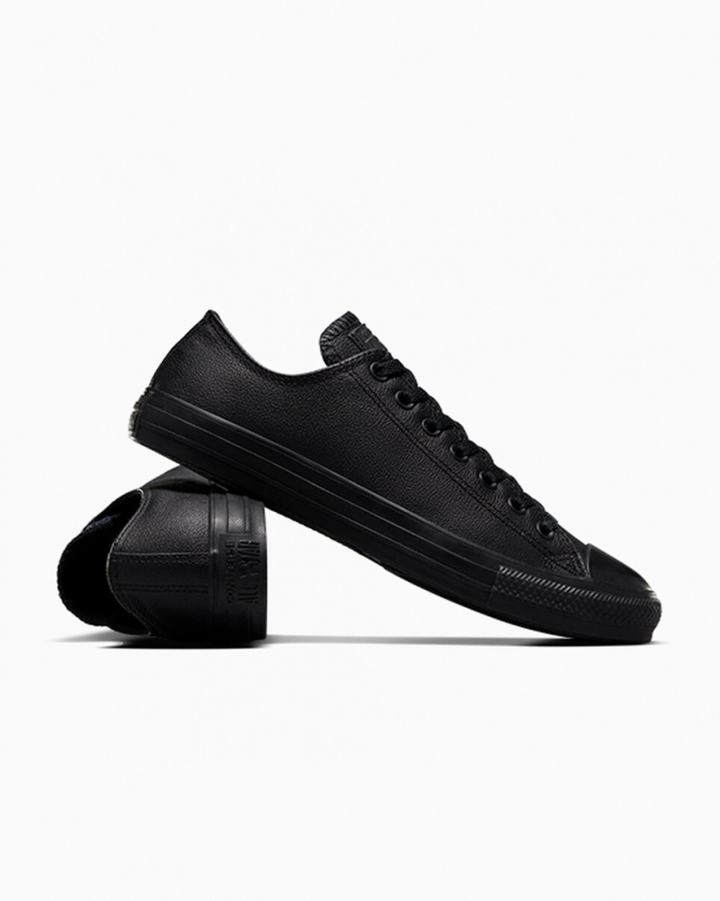 Converse Chuck Taylor All Star Skórzane Czarne | 937520-CIX
