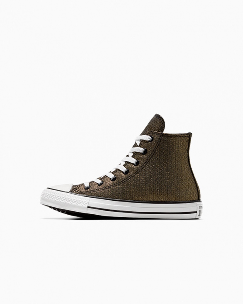 Converse Chuck Taylor All Star Sparkle Czarne Złote Białe | 082165-CBK