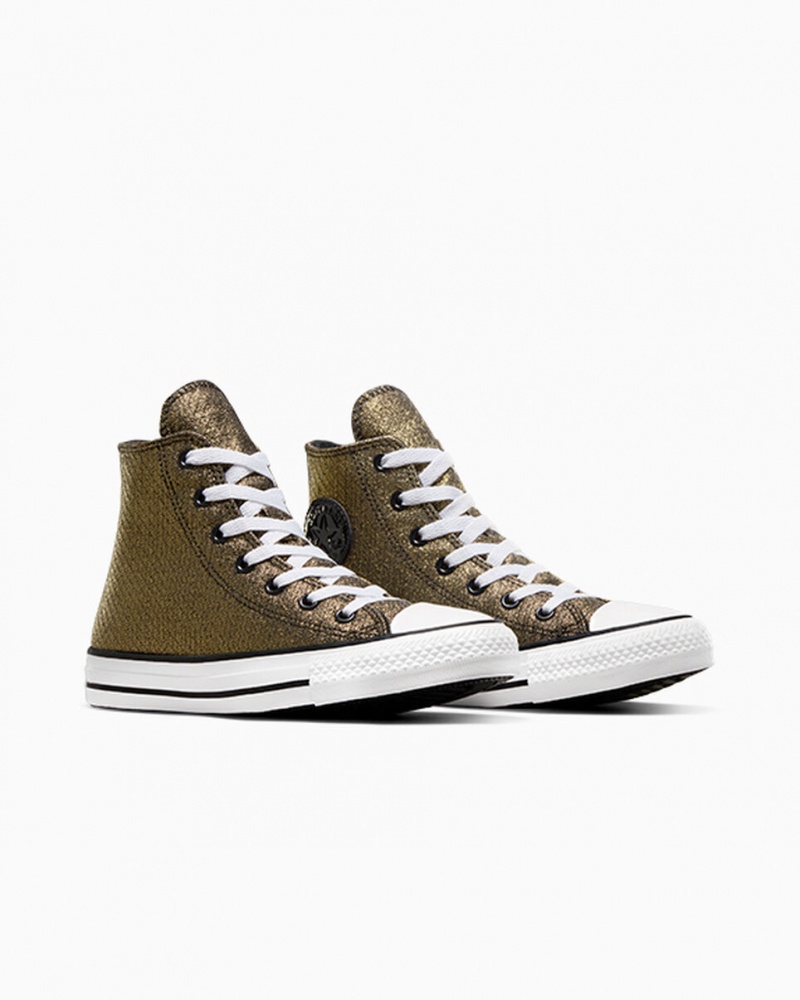 Converse Chuck Taylor All Star Sparkle Czarne Złote Białe | 082165-CBK