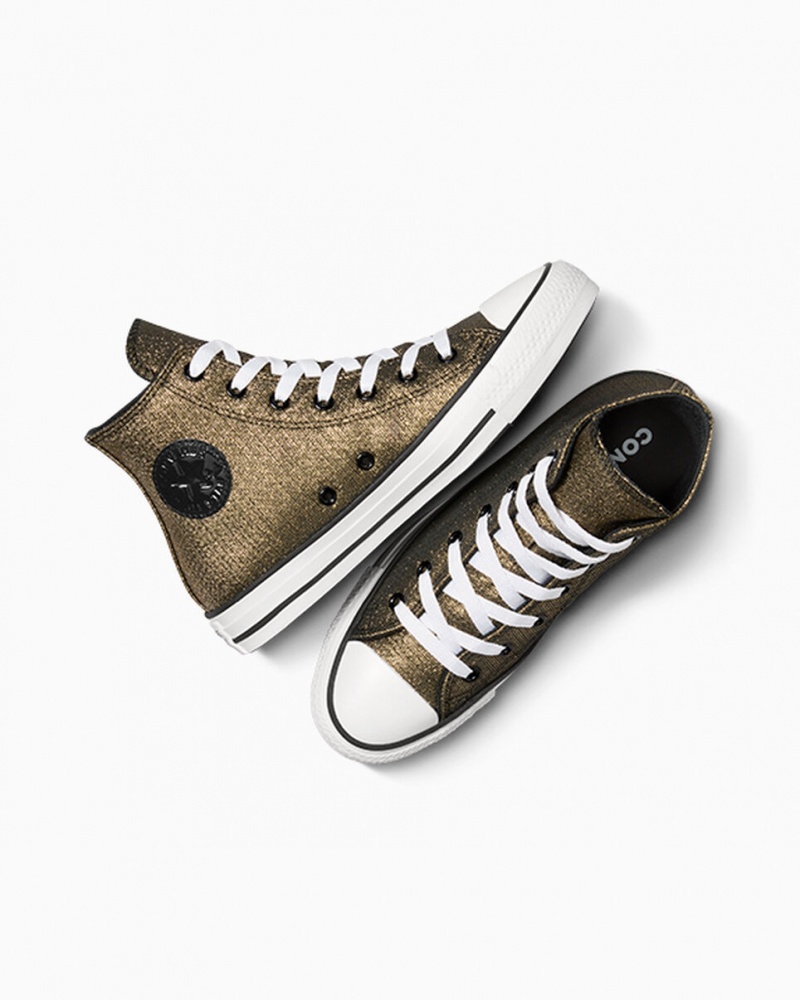 Converse Chuck Taylor All Star Sparkle Czarne Złote Białe | 082165-CBK