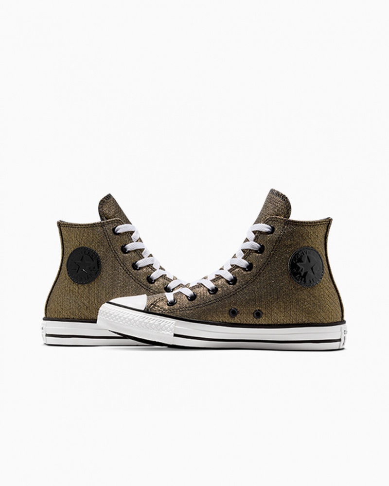 Converse Chuck Taylor All Star Sparkle Czarne Złote Białe | 082165-CBK