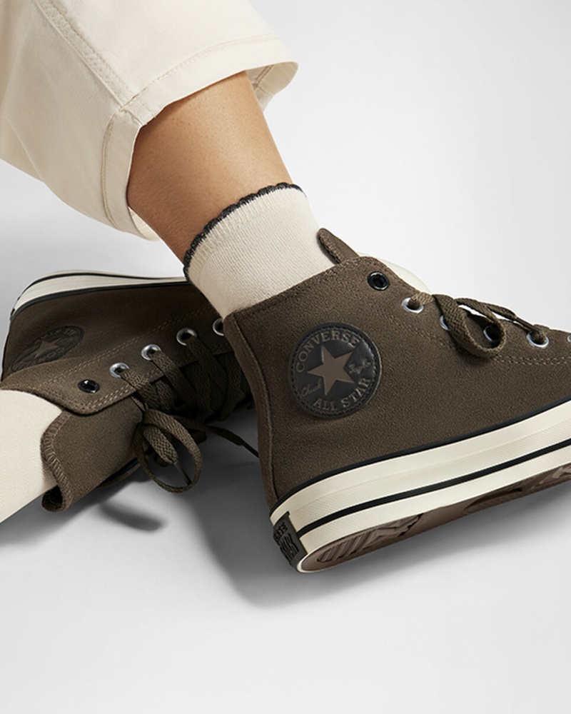 Converse Chuck Taylor All Star Zamszowe Czarne | 548739-OLT