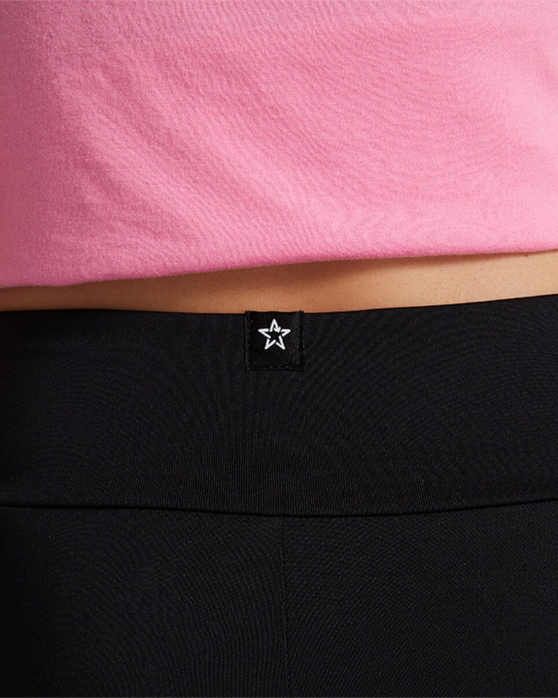 Converse Chuck Taylor Patch High Rise Leggings Czarne | 306952-HBY