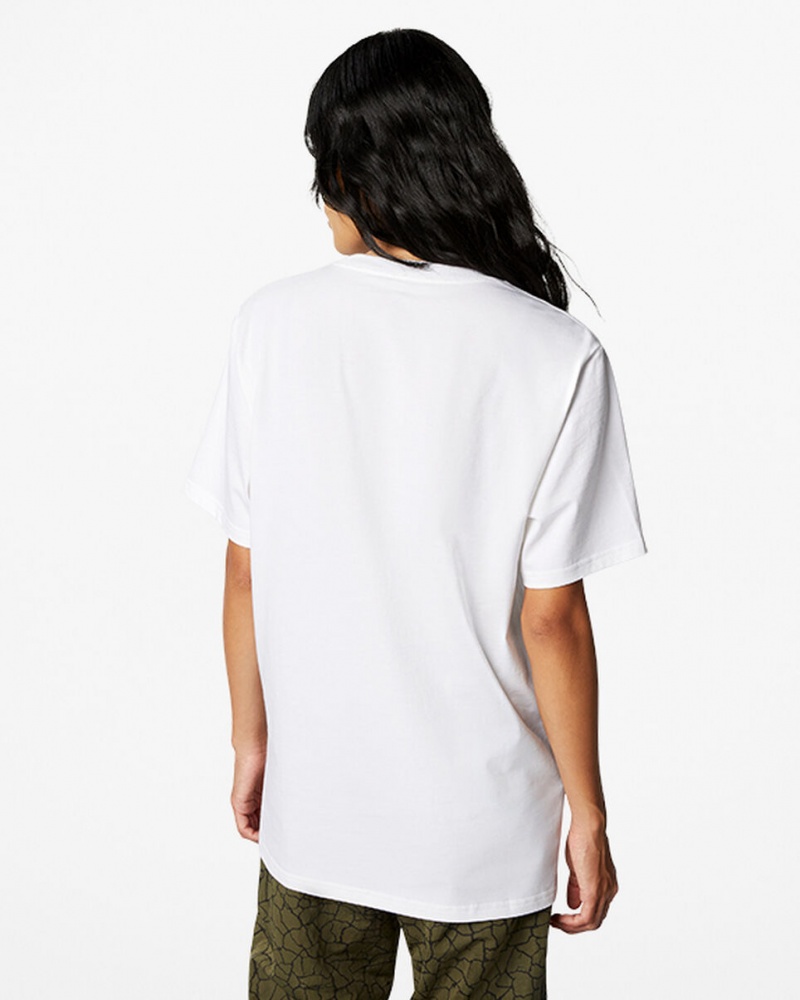 Converse Converse Go-To All Star Patch Standard-Fit T-Shirt Białe | 906312-XBR