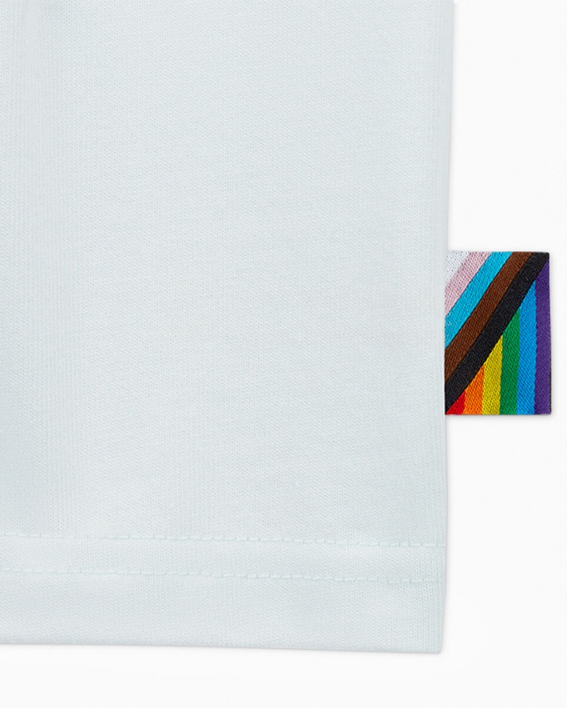 Converse Converse Go-To All Star Pride Together T-Shirt Aqua Mist | 728364-VQY