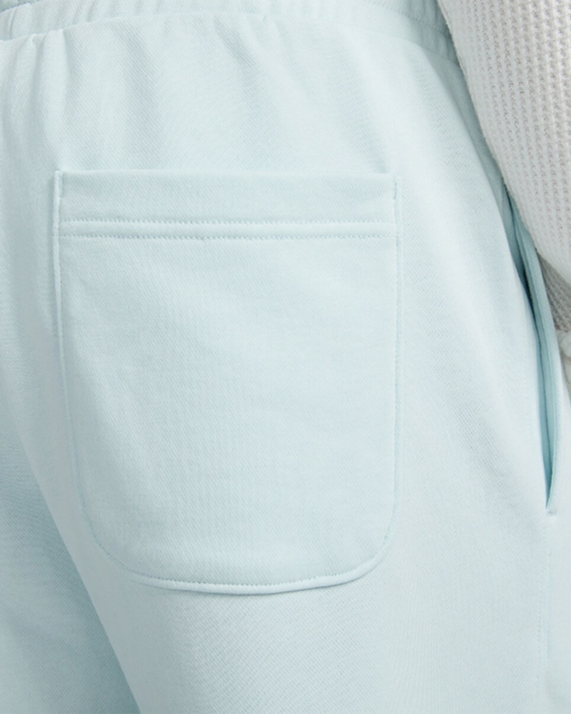 Converse Converse Go-To Embroidered Star Chevron Standard-Fit Fleece Krótkie Aqua Mist | 865241-KOC