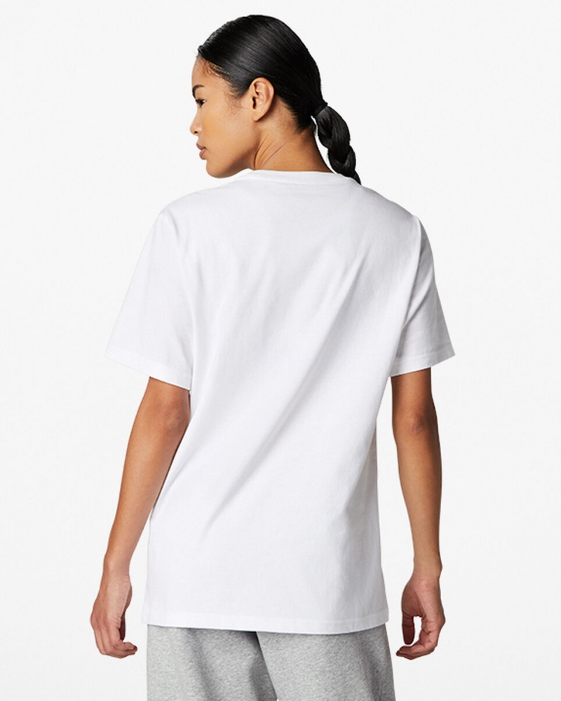 Converse Converse Go-To Embroidered Star Chevron Standard-Fit T-Shirt Białe | 975632-TGY