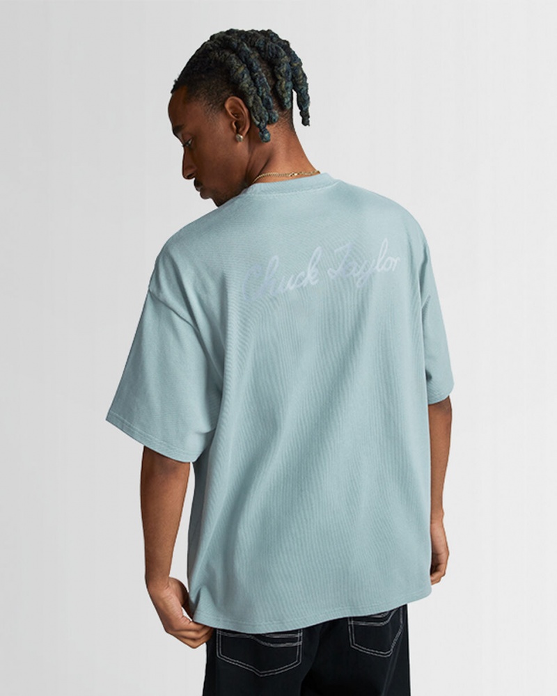 Converse Converse Go-To Sneaker Patch Loose-Fit T-Shirt Szare | 180396-BYF