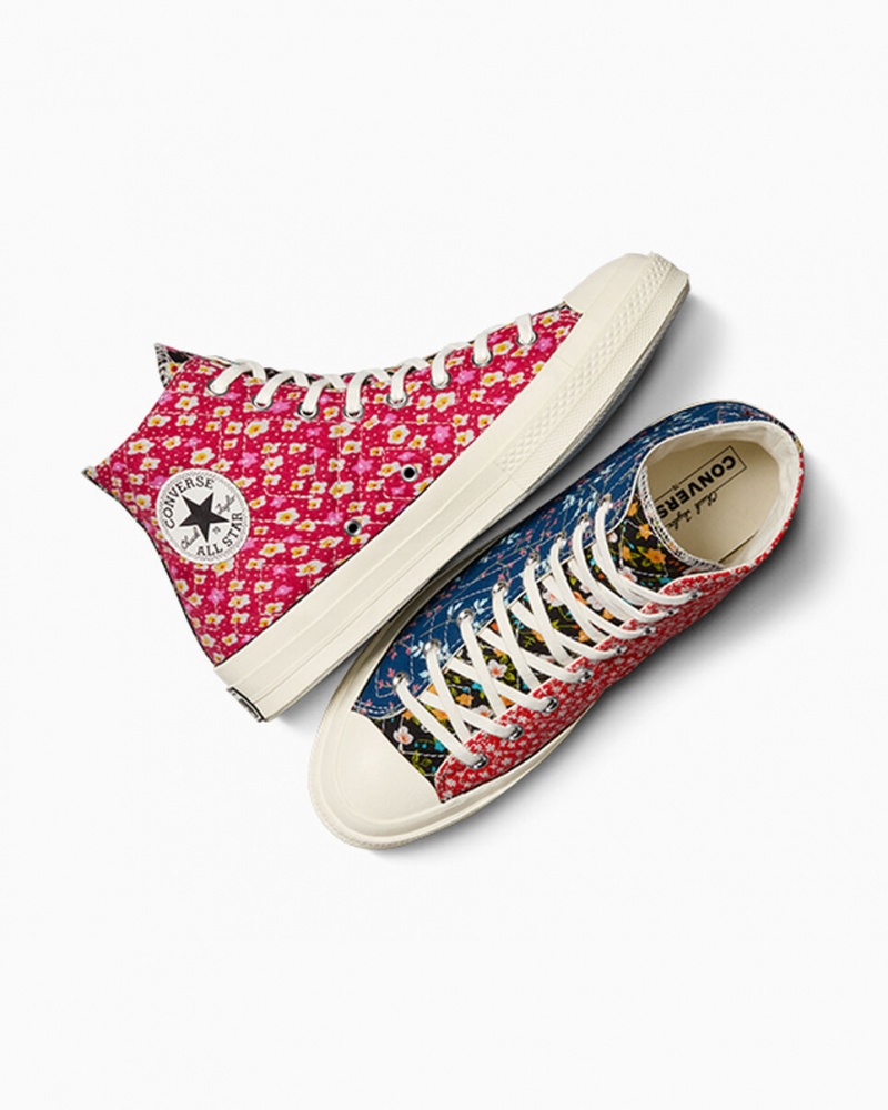 Converse Converse Upcycled Floral Chuck 70 Czarne Czerwone Niebieskie | 432860-DFO