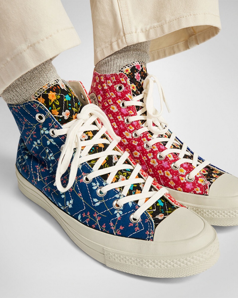 Converse Converse Upcycled Floral Chuck 70 Czarne Czerwone Niebieskie | 432860-DFO