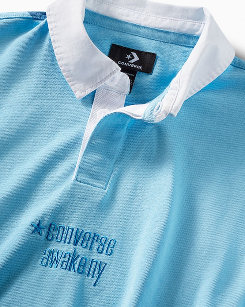 Converse Converse x Awake NY Rugby Shirt Baltic Sea | 920574-DXU