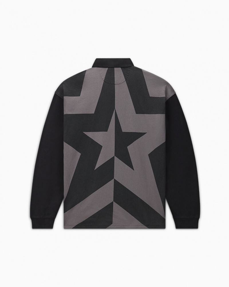 Converse Converse x Awake NY Rugby Shirt Czarne | 029315-FGO