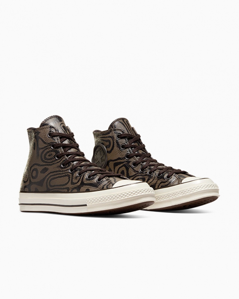 Converse Converse x Wonka Chuck 70 Chocolate Swirl Brązowe | 068312-PQC
