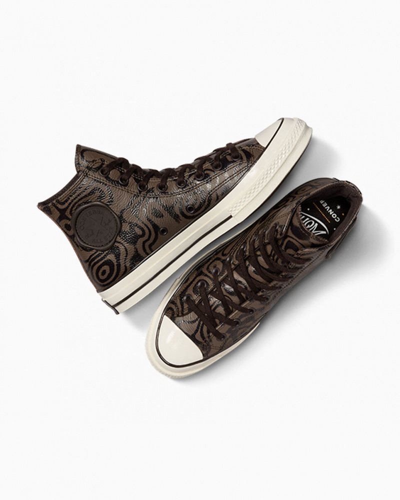 Converse Converse x Wonka Chuck 70 Chocolate Swirl Brązowe | 068312-PQC