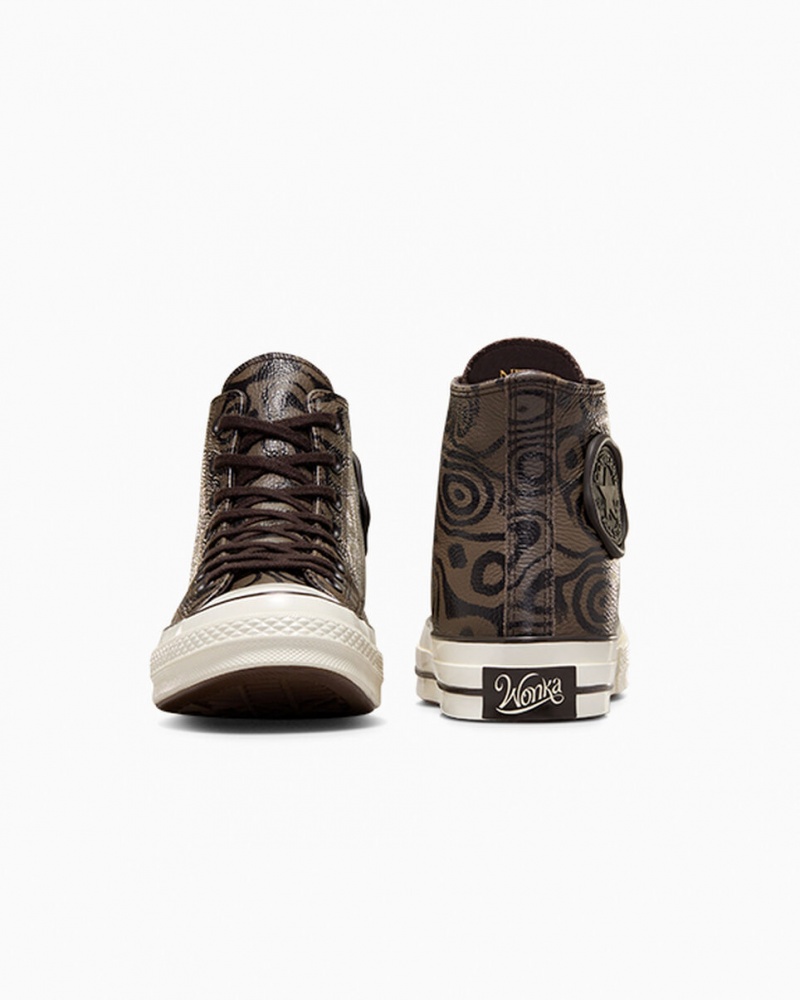 Converse Converse x Wonka Chuck 70 Chocolate Swirl Brązowe | 068312-PQC