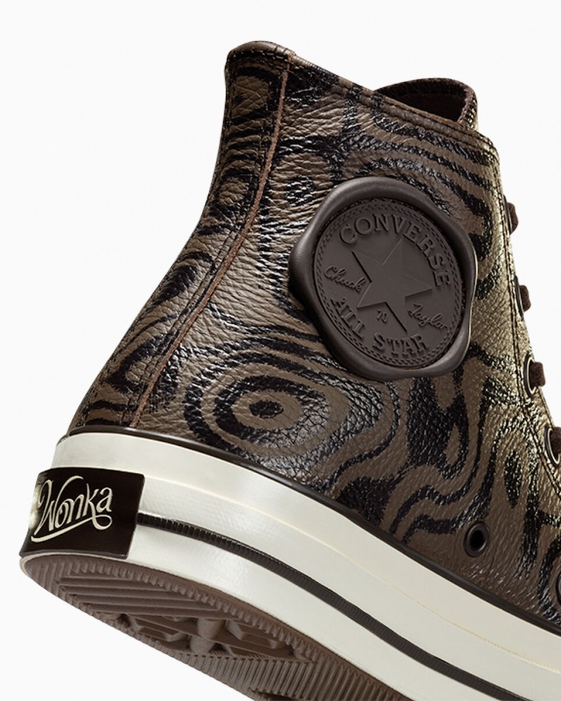 Converse Converse x Wonka Chuck 70 Chocolate Swirl Brązowe | 068312-PQC