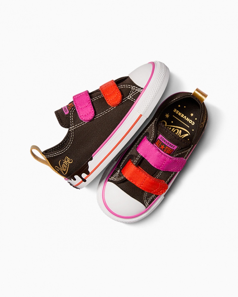 Converse Converse x Wonka Chuck Taylor All Star Easy On Brązowe Różowe Białe | 730821-IJK