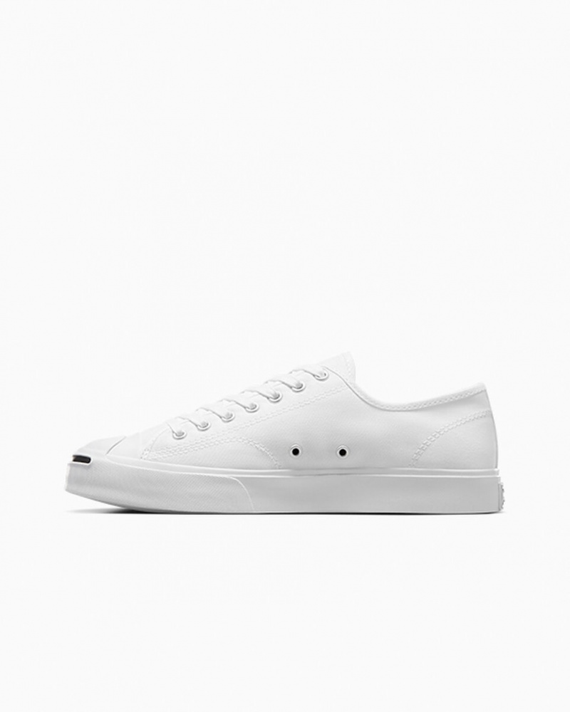 Converse Jack Purcell Białe Białe Czarne | 204365-UXF