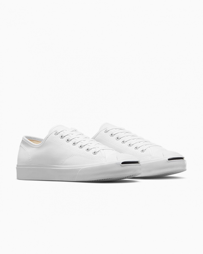 Converse Jack Purcell Białe Białe Czarne | 204365-UXF