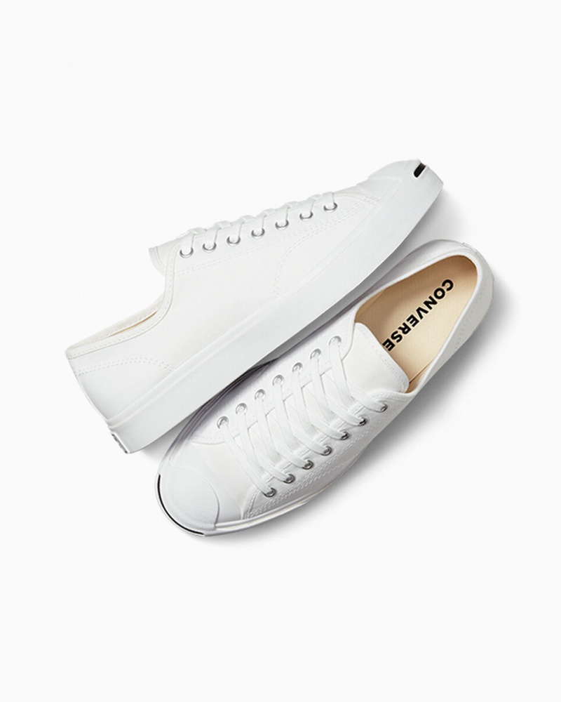Converse Jack Purcell Białe Białe Czarne | 204365-UXF