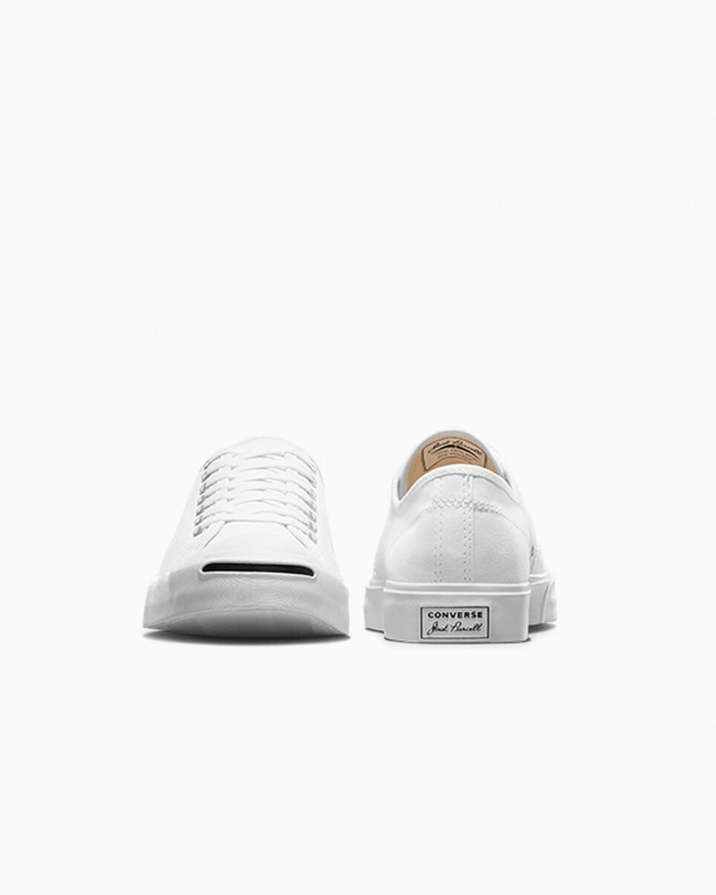 Converse Jack Purcell Białe Białe Czarne | 204365-UXF