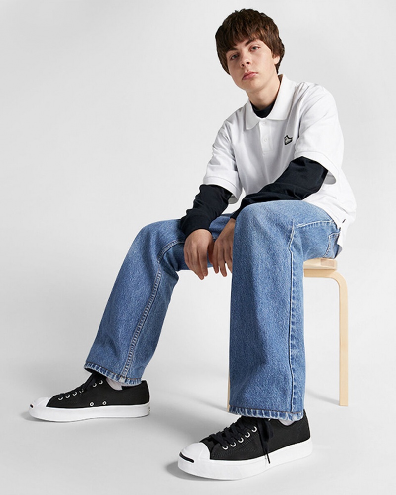 Converse Jack Purcell Czarne Białe Czarne | 176024-DIR