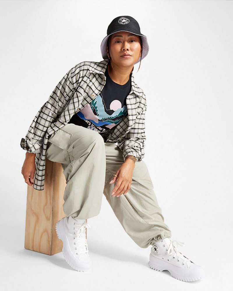 Converse Outdoor Art T-Shirt Czarne | 361758-UYL