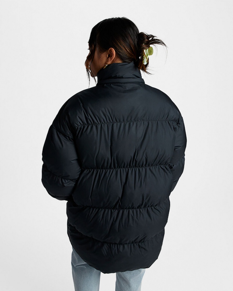 Converse Oversized Super Puffer Jacket Czarne | 206349-EKA