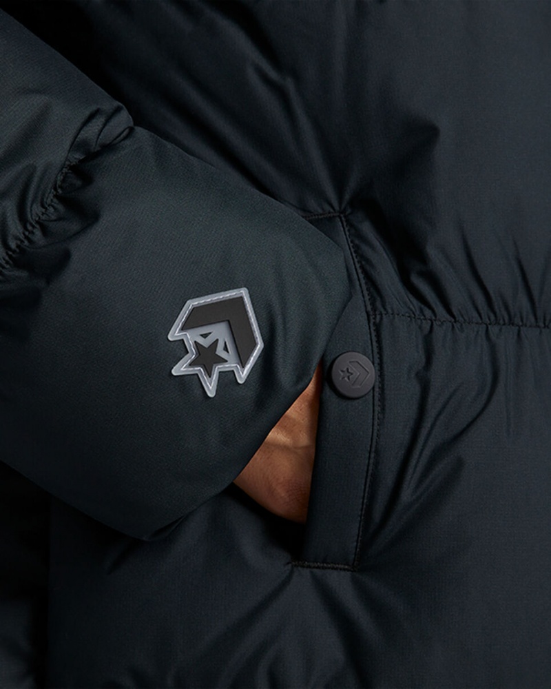 Converse Oversized Super Puffer Jacket Czarne | 206349-EKA