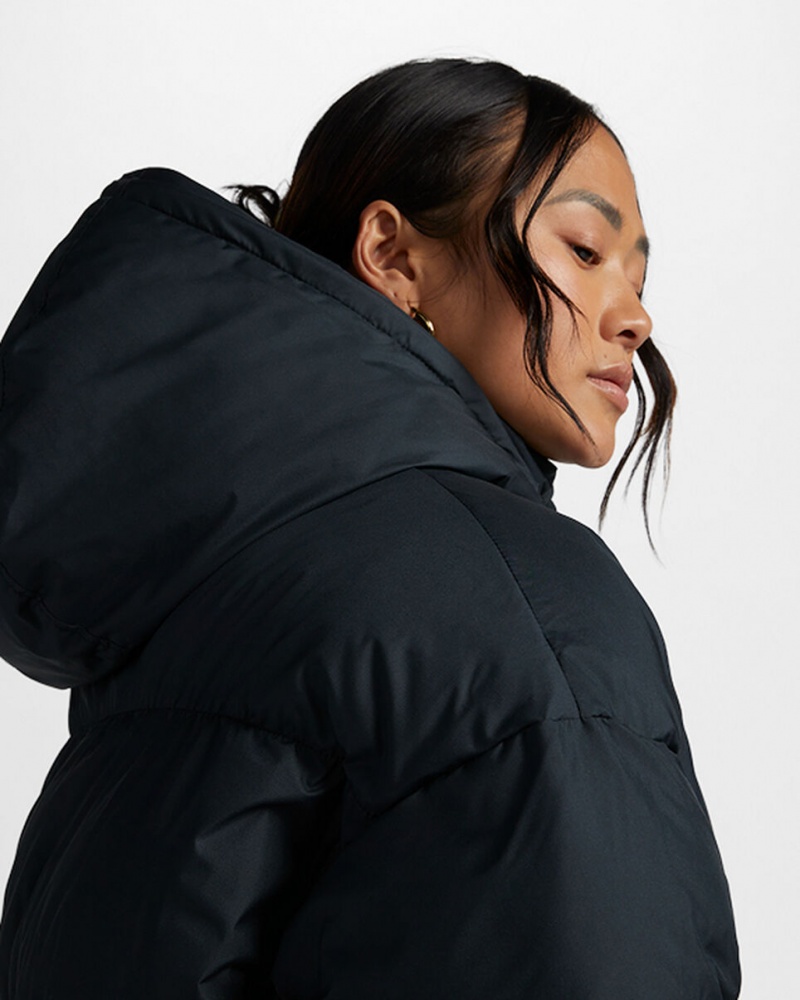 Converse Oversized Super Puffer Jacket Czarne | 206349-EKA