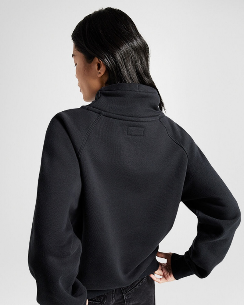 Converse Retro Chuck Taylor Mock Neck Pullover Czarne | 281453-EXU