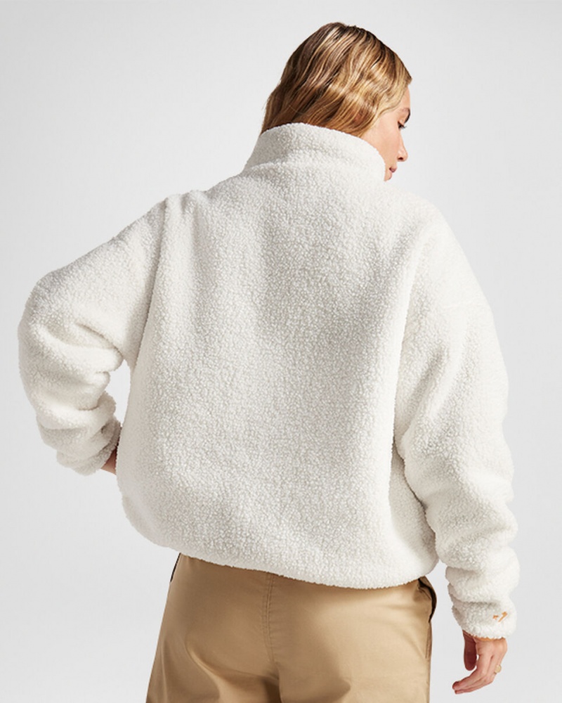 Converse Reversible Sherpa Full-Zip Jacket Egret /  Blac | 928560-YAL