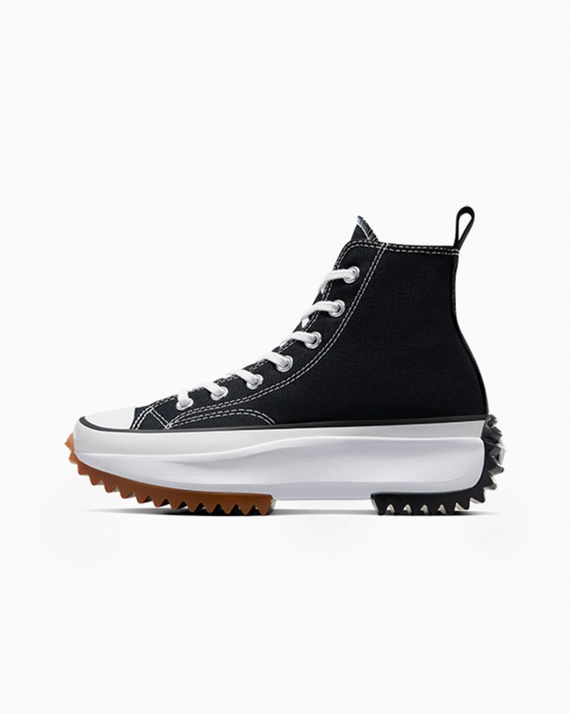 Converse Run Star Hike Platformie Czarne Białe | 840579-JGZ