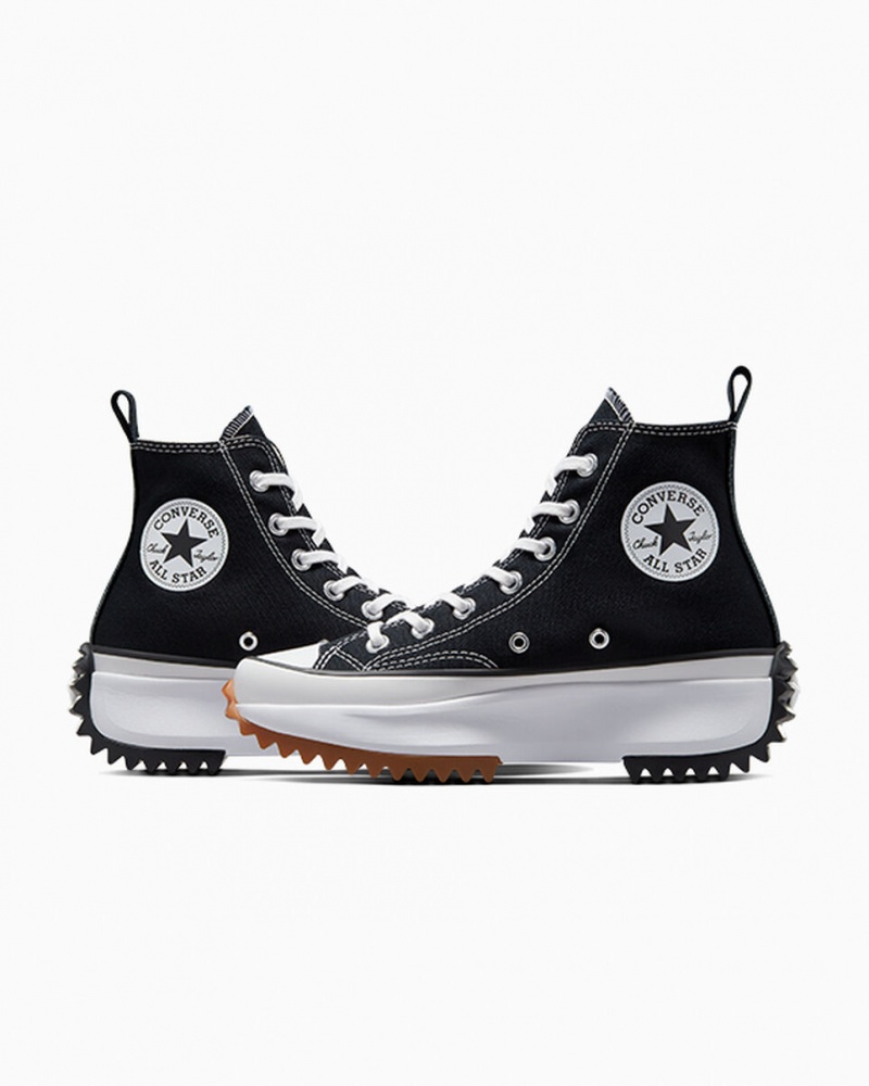 Converse Run Star Hike Platformie Czarne Białe | 840579-JGZ