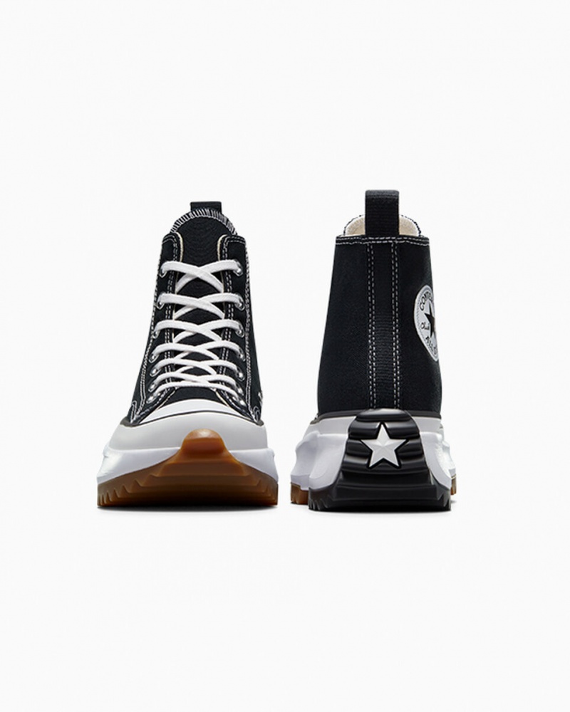 Converse Run Star Hike Platformie Czarne Białe | 840579-JGZ